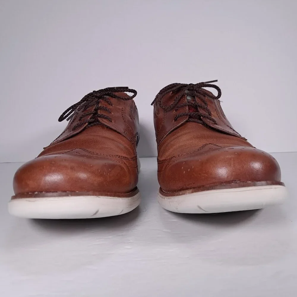 Rockport Total Motion Sport Wingtip Shoes Men 10.5 Brown Leather Oxford CH2508